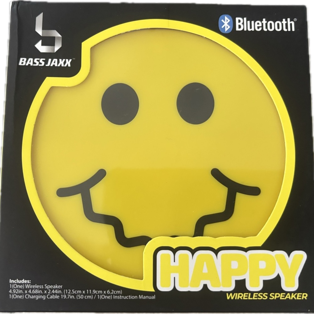 Bass Jaxx Smiley Wireless Speaker - Bright Yellow
